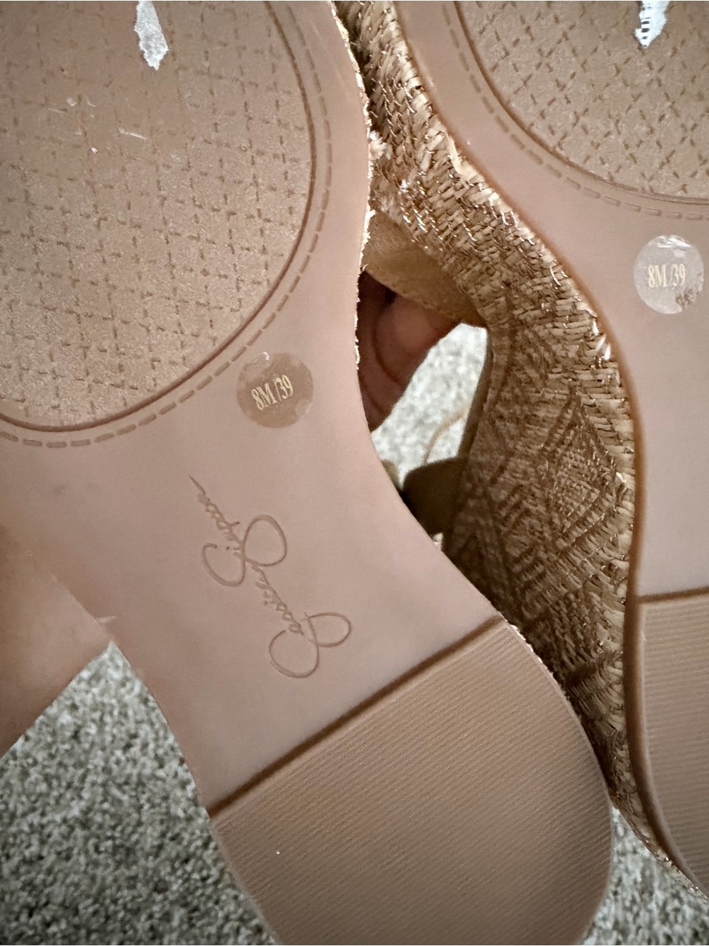 Jessica Simpson Tan Woven Platform Wedge Sandals - Picture 7 of 8